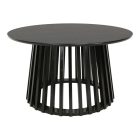 Coffee table Domonic pakoworld mdf in black color D80x45cm