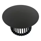 Coffee table Domonic pakoworld mdf in black color D80x45cm