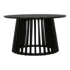Coffee table Domonic pakoworld mdf in black color D80x45cm