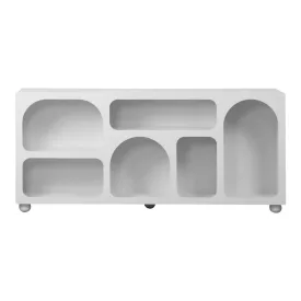   Buffet Emersi pakoworld with shelves mdf in white color 164x34x76cm