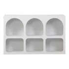 Buffet Emersi pakoworld with shelves mdf in white color 120x35x76cm