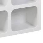 Buffet Emersi pakoworld with shelves mdf in white color 120x35x76cm