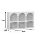 Buffet Emersi pakoworld with shelves mdf in white color 120x35x76cm
