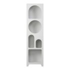Bookcase Emersi pakoworld mdf in white color 48x35x180cm
