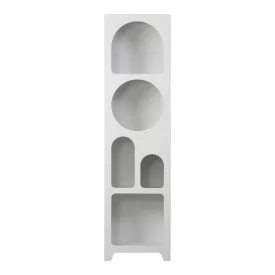 Bookcase Emersi pakoworld mdf in white color 48x35x180cm