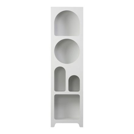 Bookcase Emersi pakoworld mdf in white color 48x35x180cm