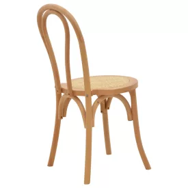   Vienna stackable chair Azhel pakoworld natural beech wood-seat natural rattan 41x50x89cm