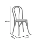 Vienna stackable Chair Azhel pakoworld white wash beech wood-rattan natural seat 41x50x89cm