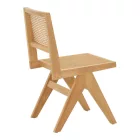 Chair Winslow pakoworld natural rubberwood 45x56x82cm