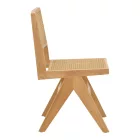 Chair Winslow pakoworld natural rubberwood 45x56x82cm