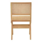 Chair Winslow pakoworld natural rubberwood 45x56x82cm