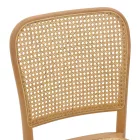 Chair stackable Kalliope pakoworld natural beech wood-natural rattan 45x50x89cm