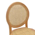 Chair stackable Camil pakoworld natural beech wood-natural rattan 45x50x94cm