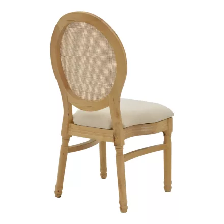 Chair Canco pakoworld natural rubberwood-natural rattan 50x53x98cm