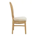 Chair Canco pakoworld natural rubberwood-natural rattan 50x53x98cm