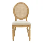 Chair Canco pakoworld natural rubberwood-natural rattan 50x53x98cm