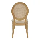 Chair Canco pakoworld natural rubberwood-natural rattan 50x53x98cm