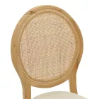 Chair Canco pakoworld natural rubberwood-natural rattan 50x53x98cm