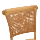 Chair Karley pakoworld natural beech wood-natural rattan seat 48x52x89cm