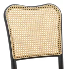 Chair stackable Zozele pakoworld natural rattan pe-black toon wood 45x51x88cm