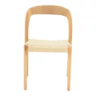 Tavrine chair pakoworld rope-rubberwood in natural color 47x59x78cm