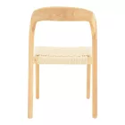 Tavrine chair pakoworld rope-rubberwood in natural color 47x59x78cm
