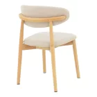 Ubene pakoworld rubberwood and fabric chair in natural and beige shade 46x58x79cm