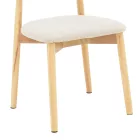 Ubene pakoworld rubberwood and fabric chair in natural and beige shade 46x58x79cm