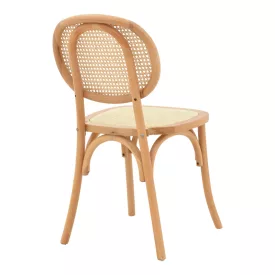  Zoel pakoworld stackable chair beech wood and rattan in natural shade 45x52x82cm