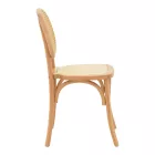Zoel pakoworld stackable chair beech wood and rattan in natural shade 45x52x82cm