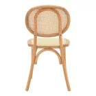 Zoel pakoworld stackable chair beech wood and rattan in natural shade 45x52x82cm