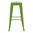 Bar stool Utopia pakoworld metal in green color 42x42x76cm