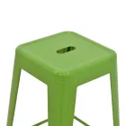 Bar stool Utopia pakoworld metal in green color 42x42x76cm