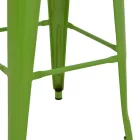 Bar stool Utopia pakoworld metal in green color 42x42x76cm