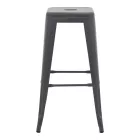 Bar stool Utopia pakoworld metal in anthracite color 42x42x76cm