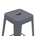 Bar stool Utopia pakoworld metal in anthracite color 42x42x76cm