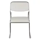 Guest stackable chair Randin pakoworld white pu-chrome leg 42x44x77cm