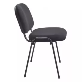   Guest chair stackable Anilian pakoworld black fabric-leg black metal 55x44x77cm