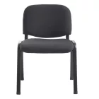 Guest chair stackable Anilian pakoworld black fabric-leg black metal 55x44x77cm