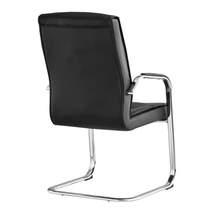 Guest  chair Nioze pakoworld black pu-chrome leg 57x50x95cm