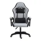 Gaming office chair Gline pakoworld black-gray fabric black pp 60x59x118cm