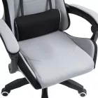 Gaming office chair Gline pakoworld black-gray fabric black pp 60x59x118cm