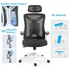   Office chair manager Andrew pakoworld mesh black color 65x61x125cm