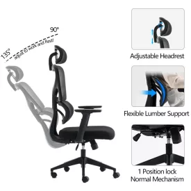   Cadrey pakoworld mesh black manager's office chair 67x64x120-128cm