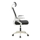 Manager office chair Serjo pakoworld white-black pp-mesh fabric 75x65x128cm