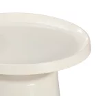 Coffee table Ginoze pakoworld metal in white color D70x38cm