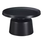 Coffee table Ginoze pakoworld metal in black color D70x38cm