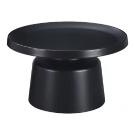 Coffee table Ginoze pakoworld metal in black color D70x38cm