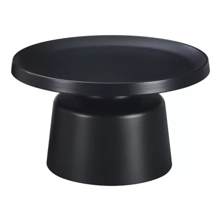 Coffee table Ginoze pakoworld metal in black color D70x38cm