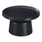 Coffee table Ginoze pakoworld metal in black color D70x38cm